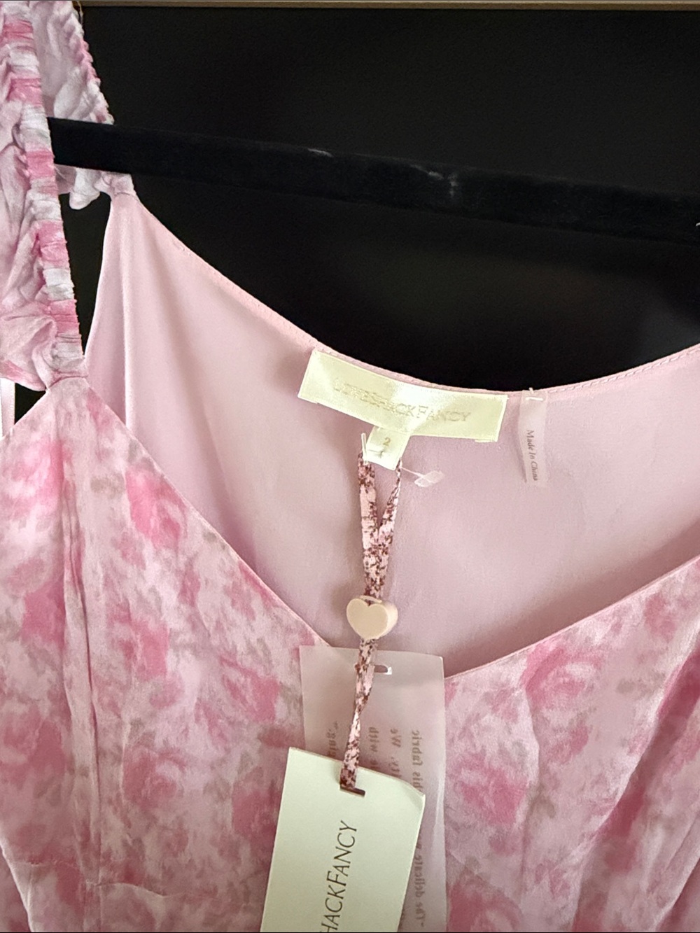 LoveShackFancy Pink Ruffled Strap Floral Maxi Dress - Picture 4 of 8
